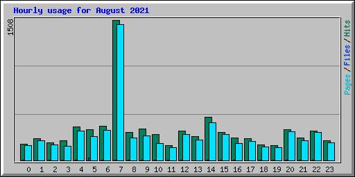 Hourly usage for August 2021