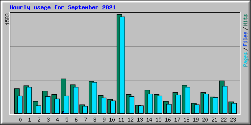 Hourly usage for September 2021