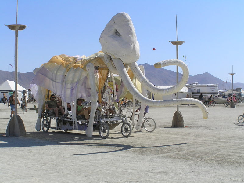 Cool pedal powered art car, redux.