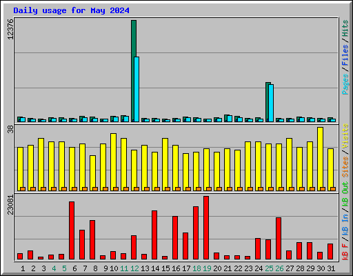 Daily usage for May 2024