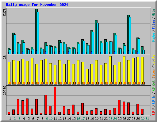 Daily usage for November 2024