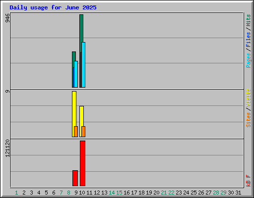 Daily usage for June 2025