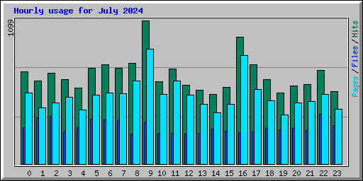 Hourly usage for July 2024