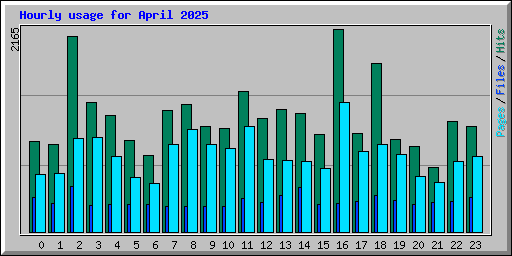 Hourly usage for April 2025