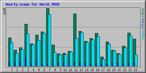 Hourly usage for March 2026
